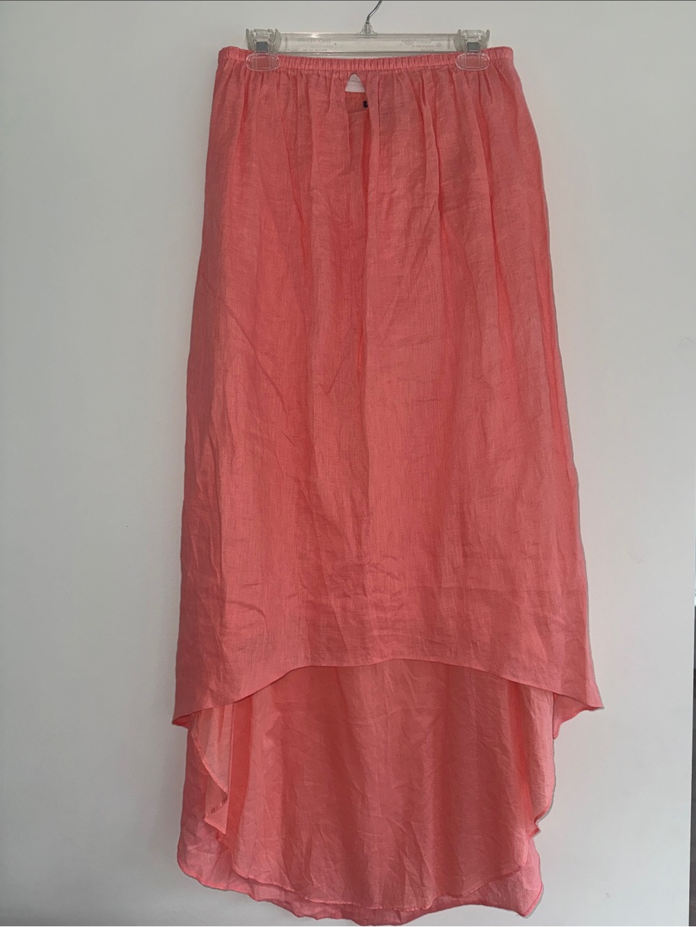 Island Company Sky Sail Coral Strapless High-Low Skirt, S
